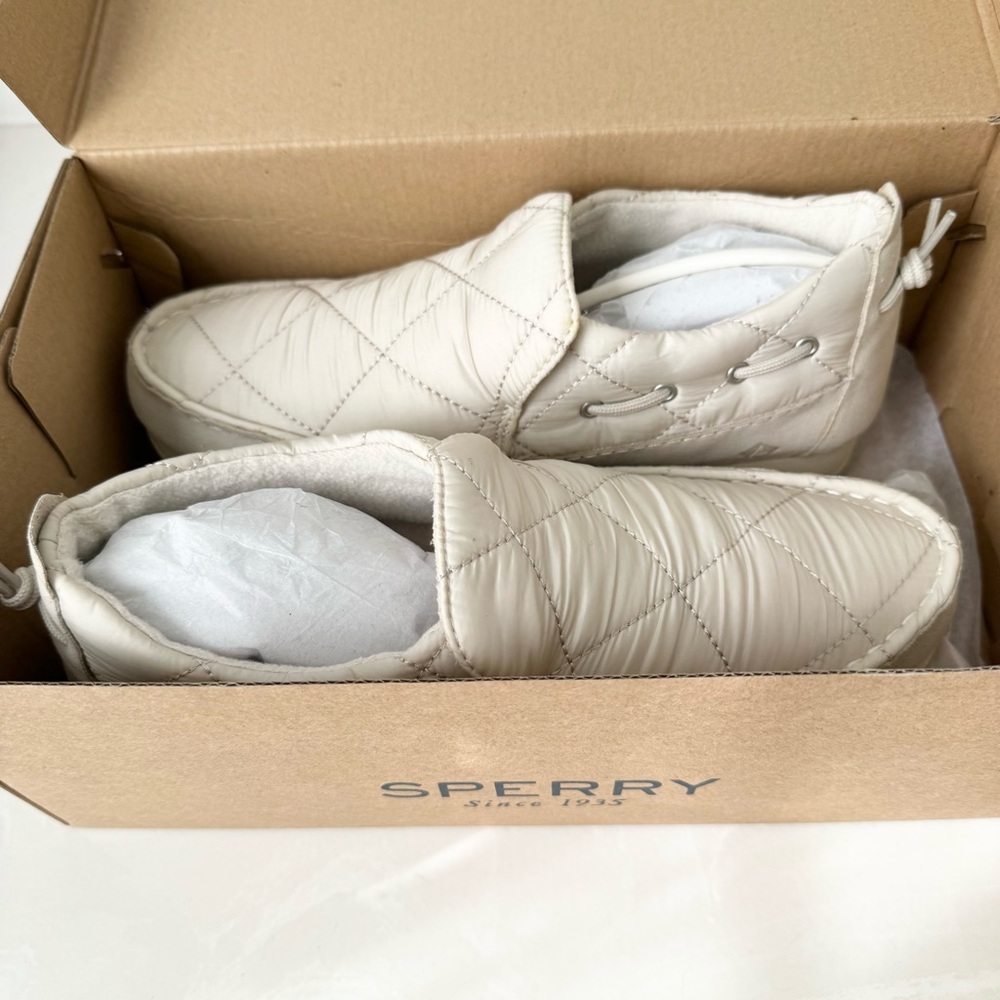 Sperry Ivory Moc-Sider Nylon Solid Casual Shoes Size 8.5 Style STS87046 - Picture 5 of 16